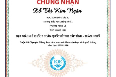 CHÚC MỪNG THÀNH TÍCH RỰC RỠ CỦA LIÊN ĐỘI TIỂU HỌC QUẢNG PHÚ 1 TẠI KỲ THI IOE CẤP TỈNH-THÀNH PHỐ