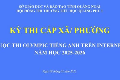 HỌC SINH TRƯỜNG TIỂU HỌC QUẢNG PHÚ 1 THAM GIA DỰ THI IOE CẤP XÃ/PHƯỜNG, NĂM HỌC 2025 – 2026